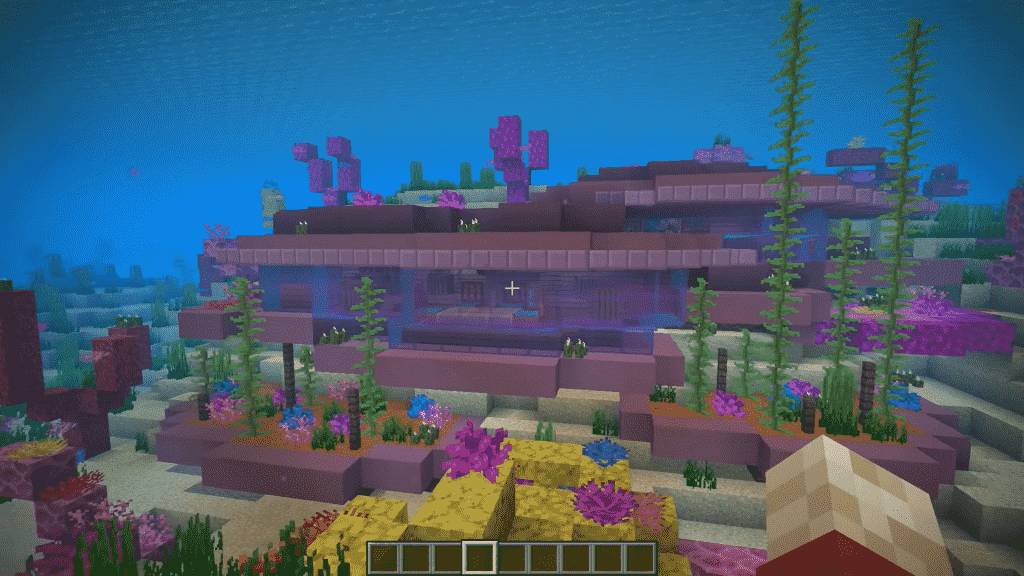 Underwater home in Minecraft