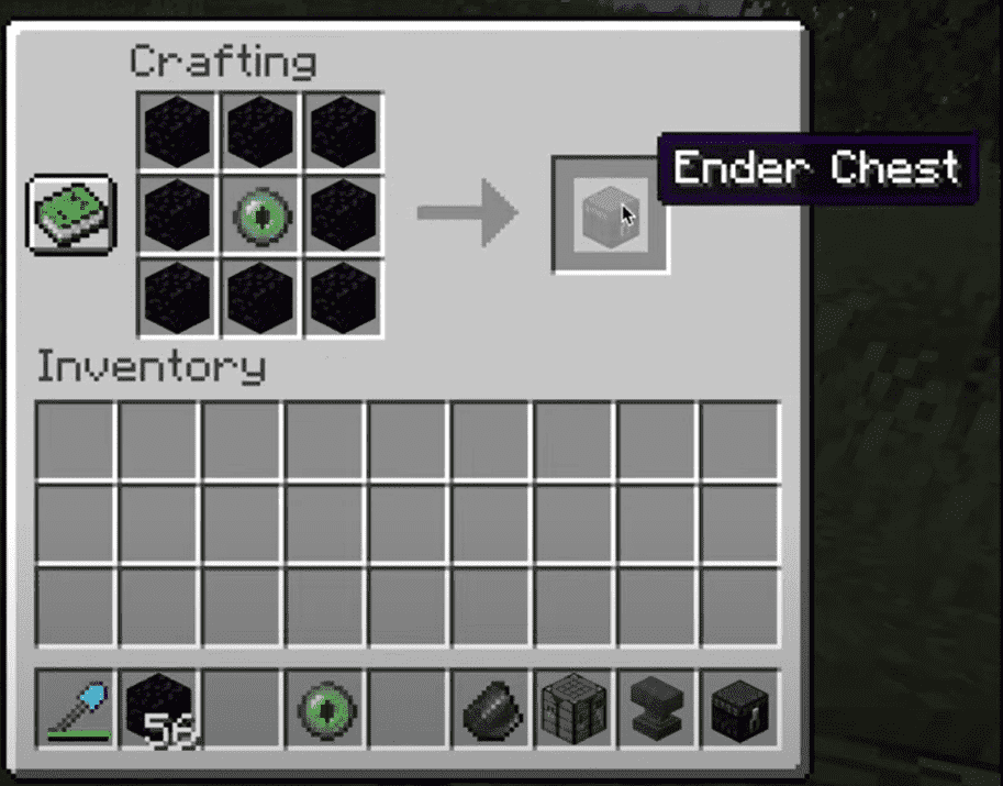 Ender chest crafting
