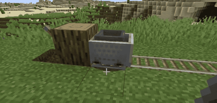 Minecart with hopper sweet berries farm