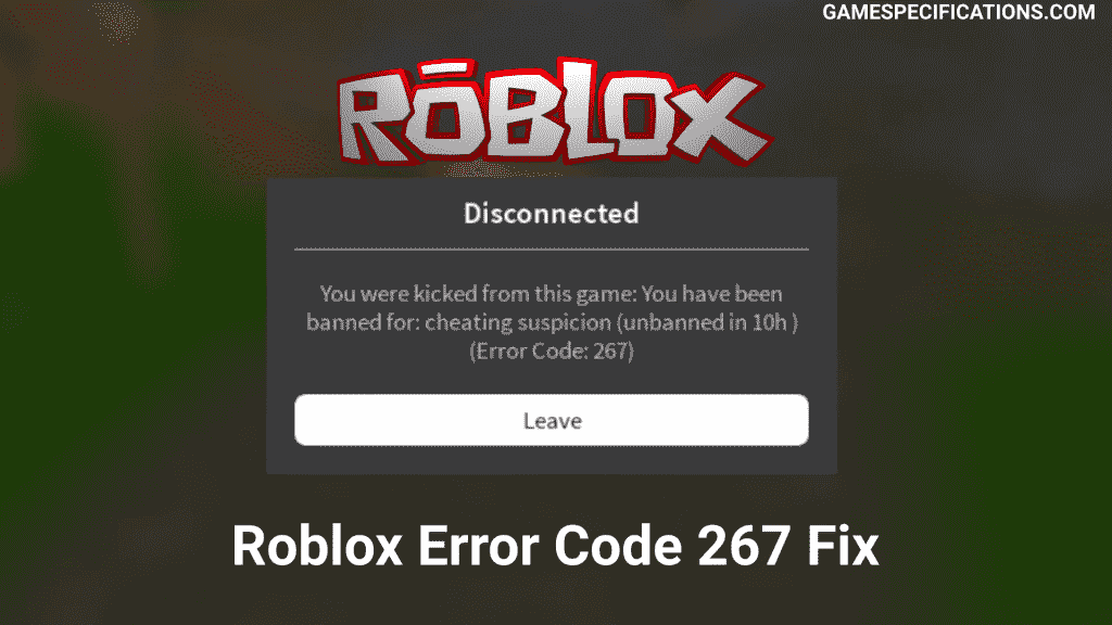 roblox error code 267 fix