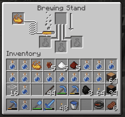 Brewing stand to craft breathing potions