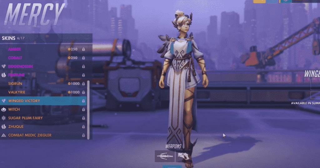 winged victory mercy skin