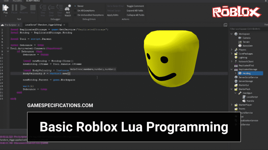 Basic Roblox Lua Programming