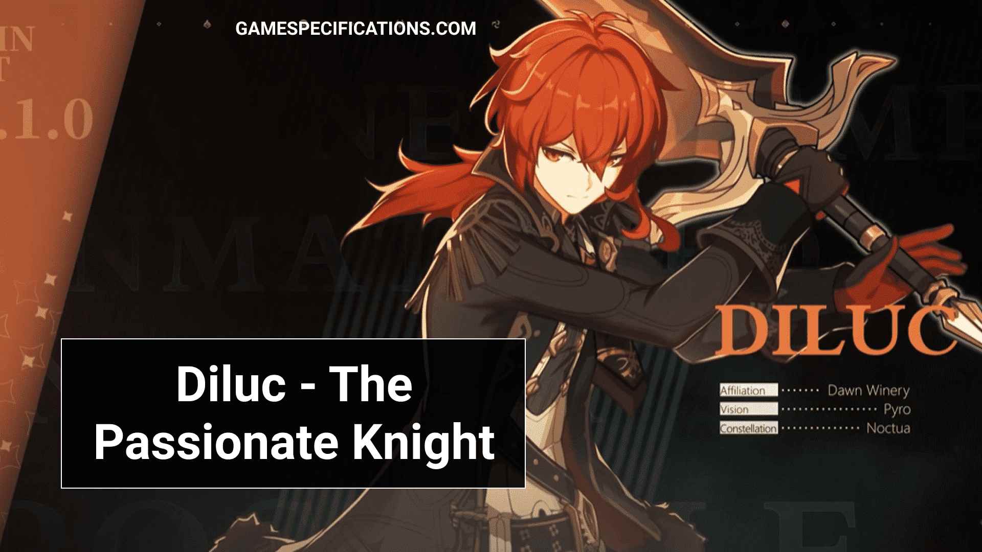 Genshin Impact Diluc – Passionate Knight to Win The Game