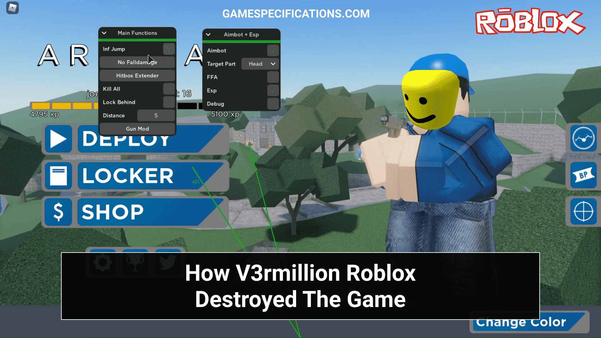 V3rmillion Roblox Breaked The Game By Using Powerful Exploits And Scripts Game Specifications - roblox dll esp
