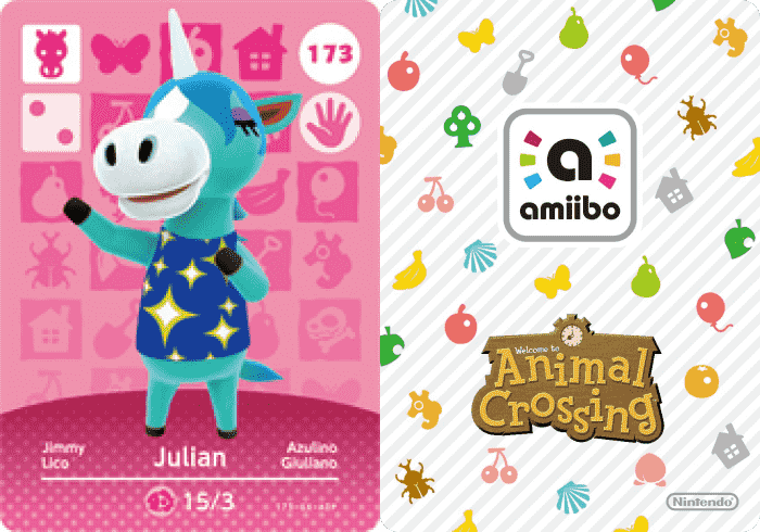 Julian Amiibo Card in Animal Crossing