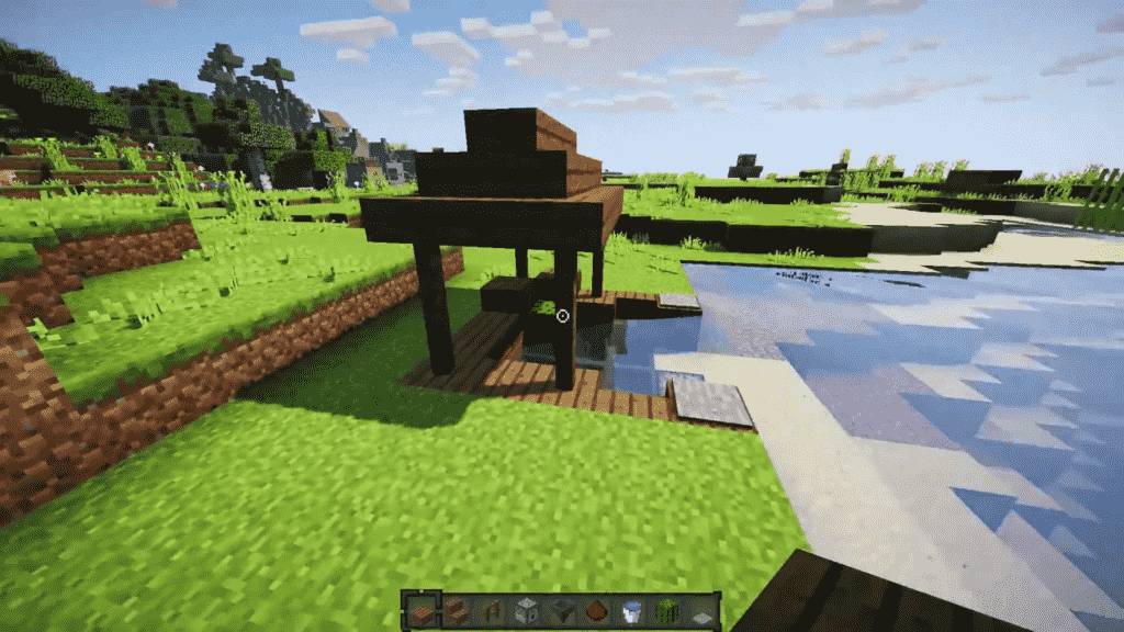 The roof of the Minecraft Dock