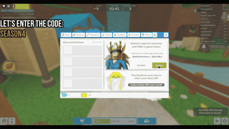 Roblox Deathrun Codes March 2024 Game Roblox Deathrun Gameplay Redeem Codes 768x432 