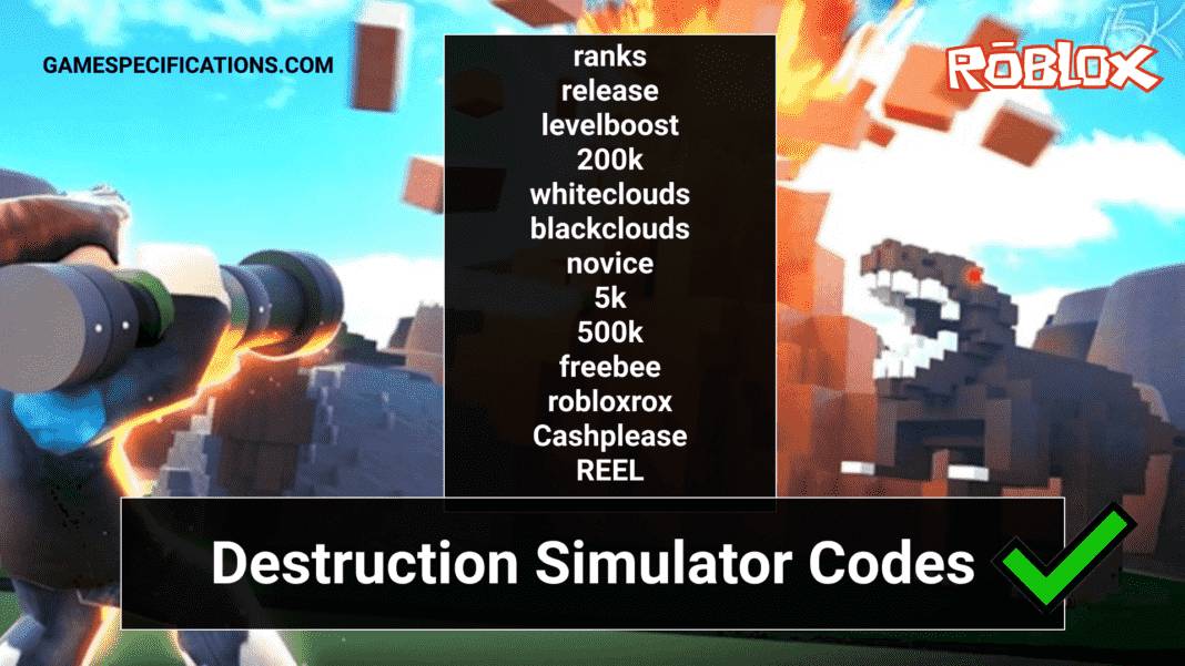 All 28 Roblox Destruction Simulator Codes June 2023 Game Specifications