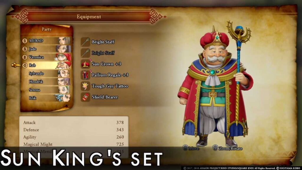 Dragon Quest XI Outfits for Rab