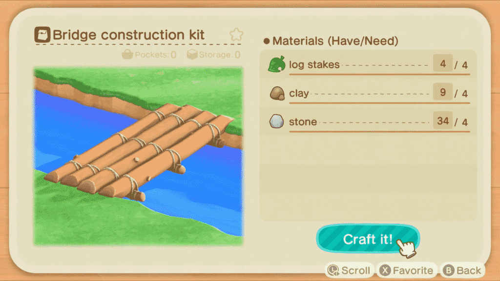 Bridge Construction Kit in Animal Crossing