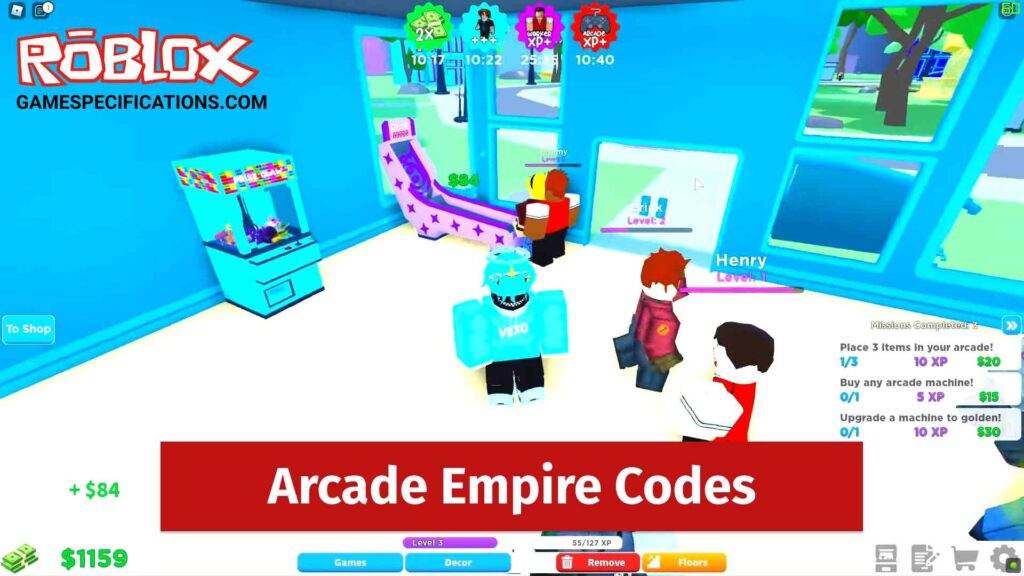Roblox Arcade Empire Codes