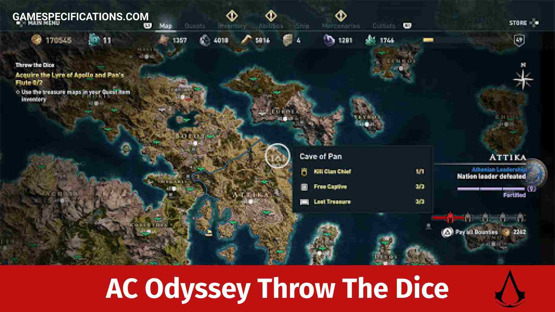 Secrets in Assassin’s Creed Odyssey Throw The Dice Quest