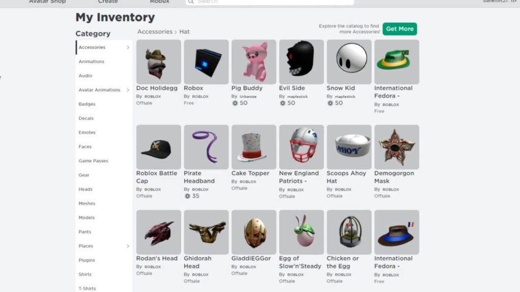 Roblox Decal IDs Inventory