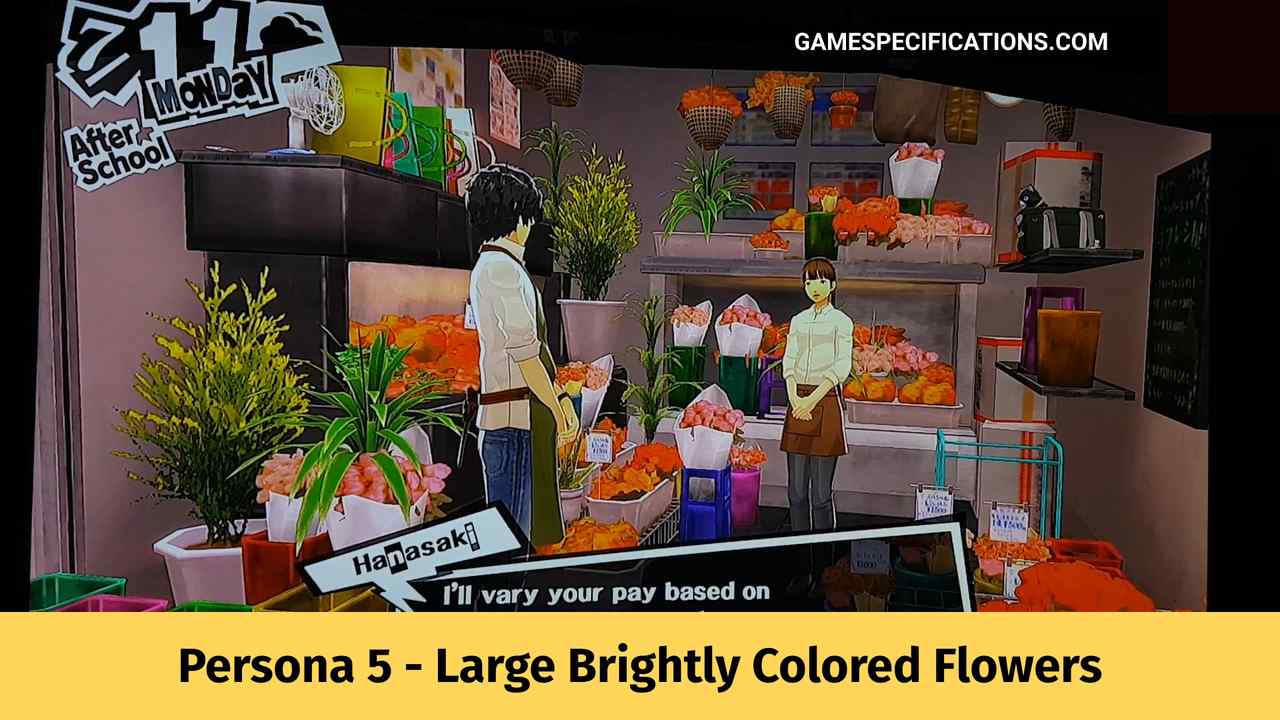 Persona 5 Large Brightly Colored Flowers Game Specifications