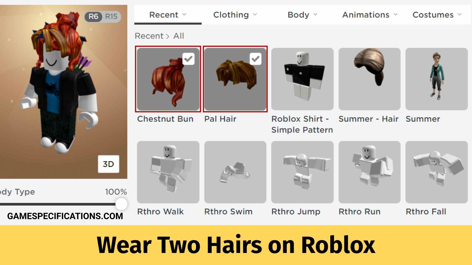 How To Wear Two Hairs On Roblox Game Specifications - how to put on multiple hairs on roblox mobile ipad