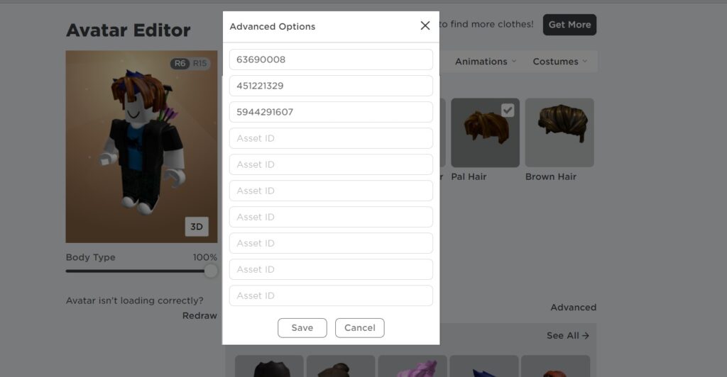 How to Put on Multiple Hairs on Roblox Mobile? 