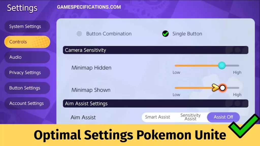 Optimal Settings for Pokemon Unite