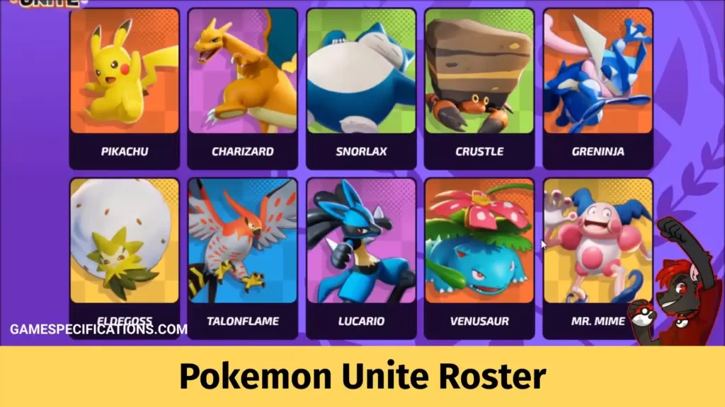 Pokemon Unite Roster