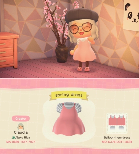 Animal Crossing Balloon-Hem Dress Outfit