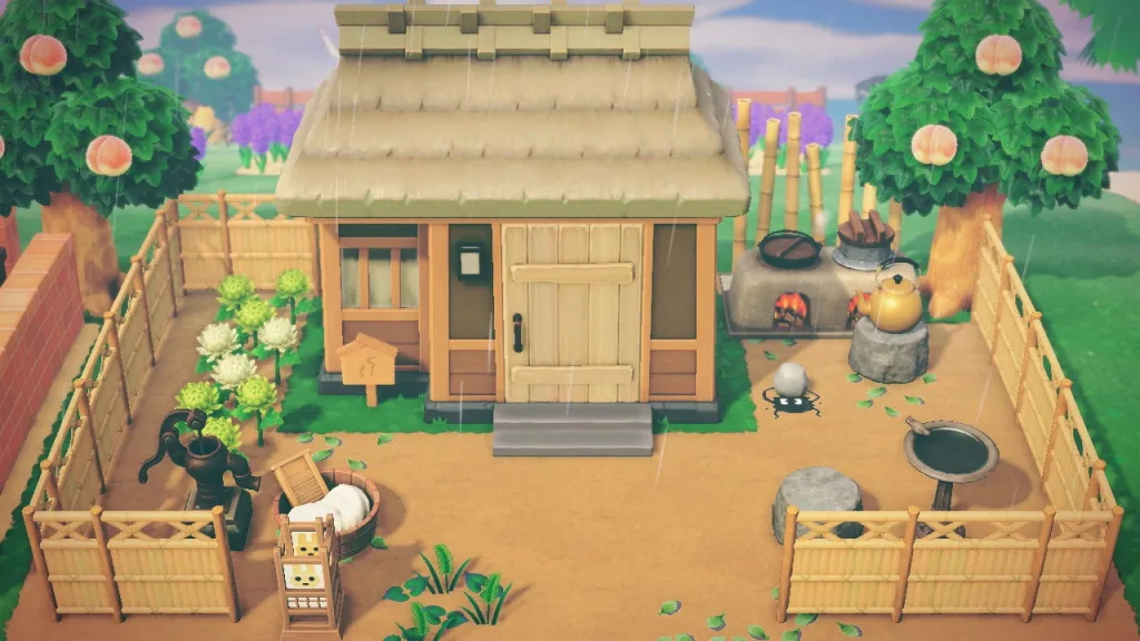 Animal Crossing Outdoor Cooking Yard Idea