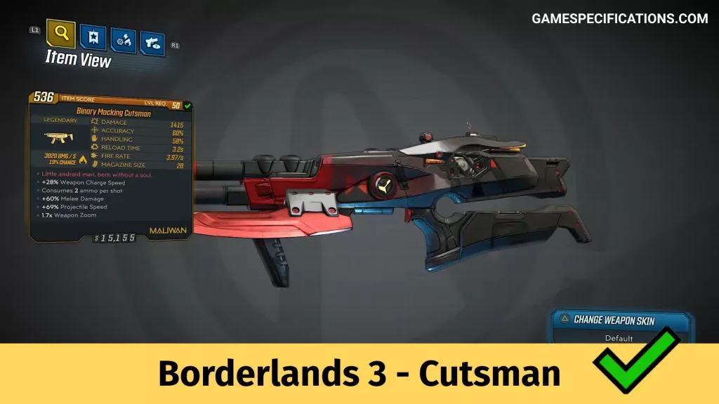 Borderlands 3 Cutsman