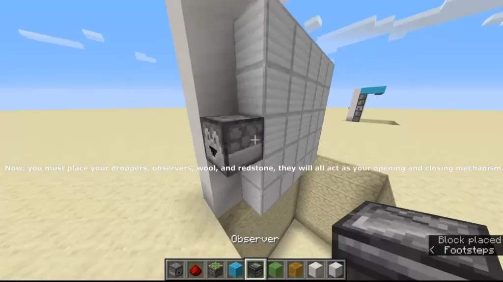 Minecraft 5x5 Piston Door Structure
