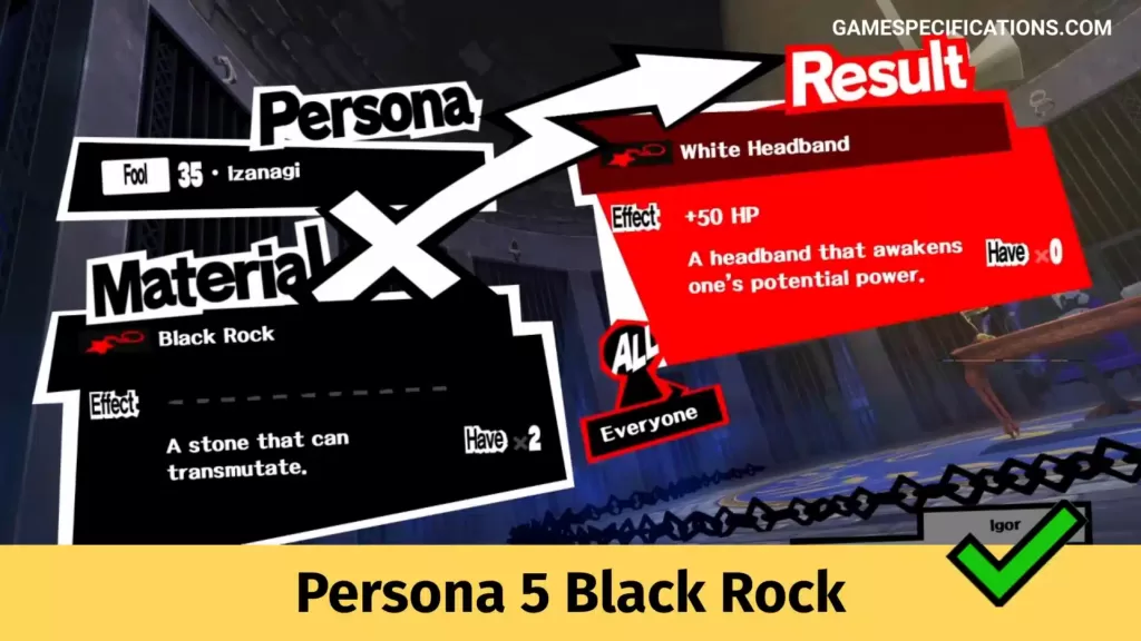 Persona 5 Black Rock