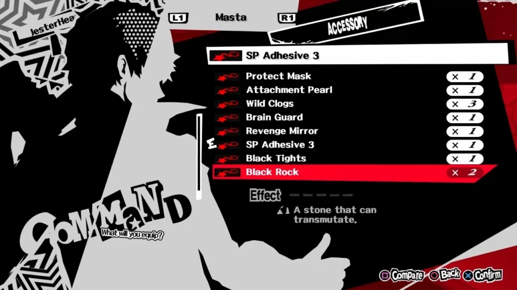 Persona 5 Black Rock Uses
