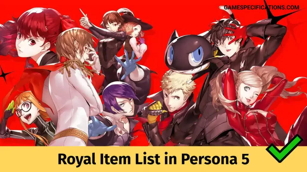 Royal Item List in Persona 5