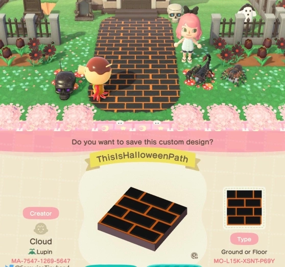Animal Crossing Halloween Path