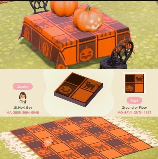 Animal Crossing Halloween Tablecloth