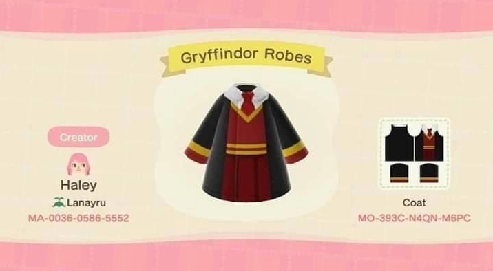 Animal Crossing Hogwarts Robes