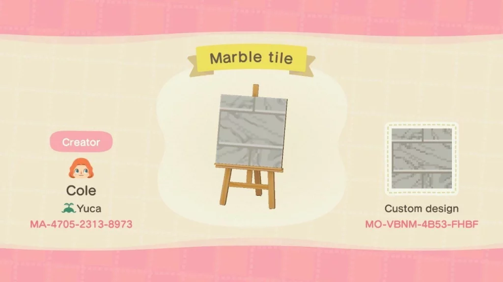 Animal Crossing Marble Deck