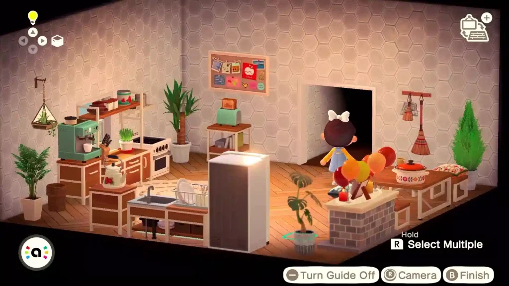 Animal Crossing cozy modern kitchen