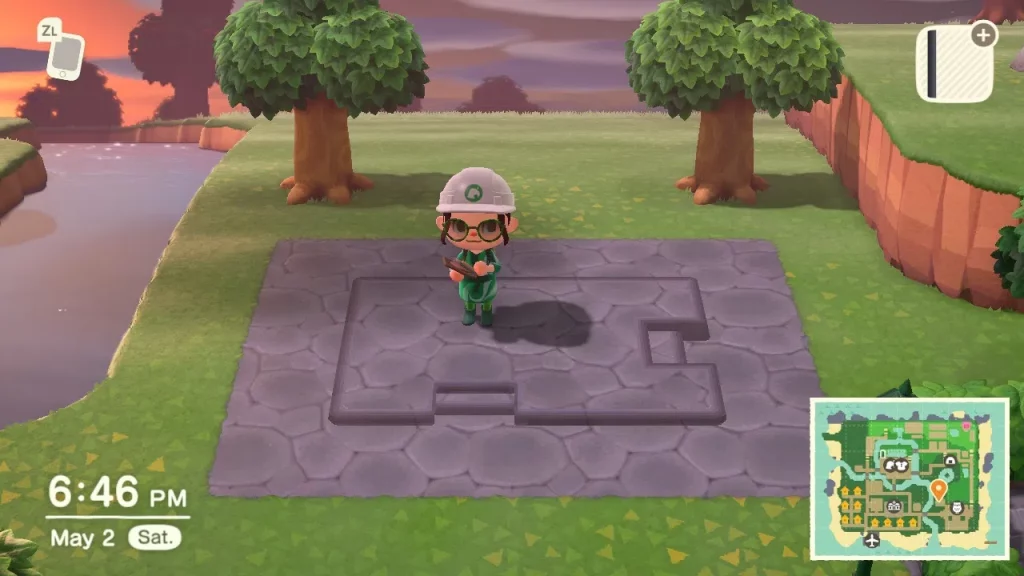Animal Crossing Stone Elevated Deck