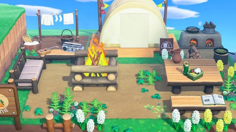 Animal Crossing Wooden Campsite