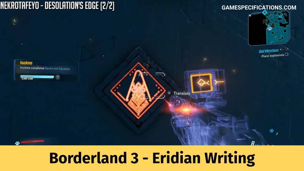 Borderland 3 Eridian Writing