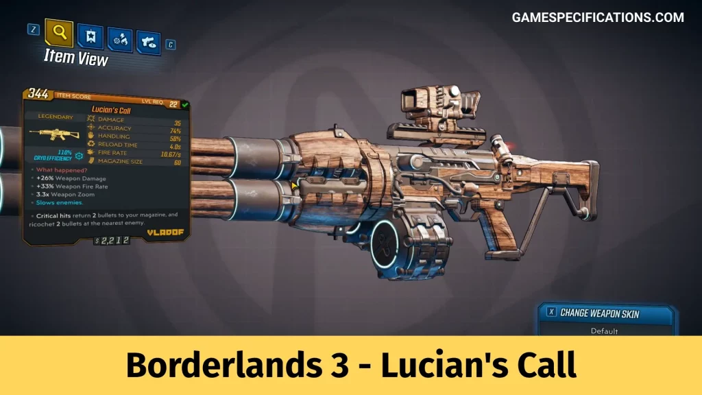 Borderlands 3 Lucian's Call