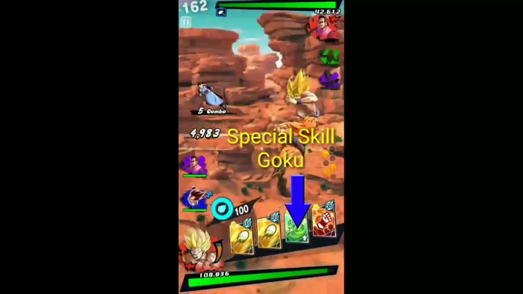Dragon Ball Legends Special Skill 1 time with Goku
