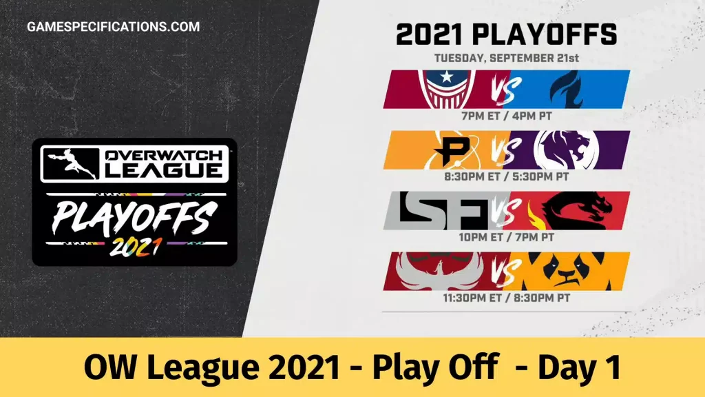 Overwatch League 2021 Play Off Day 1