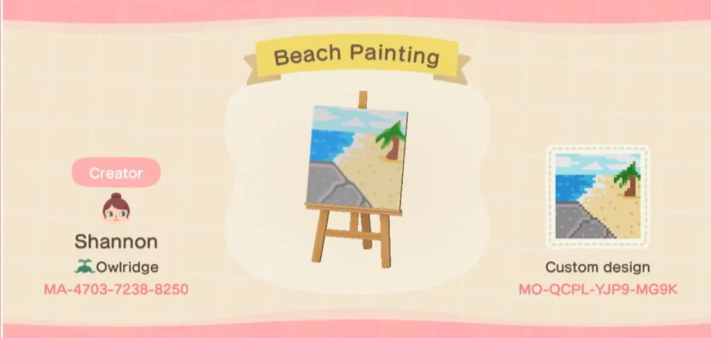 Animal Crossing Beach Painting
