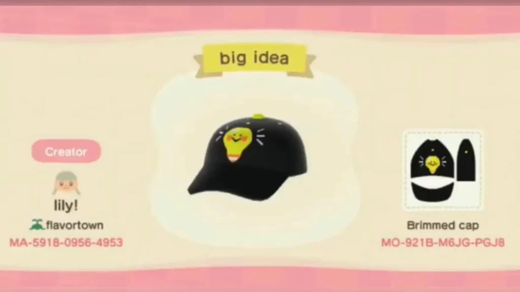Animal Crossing Big Idea Cap