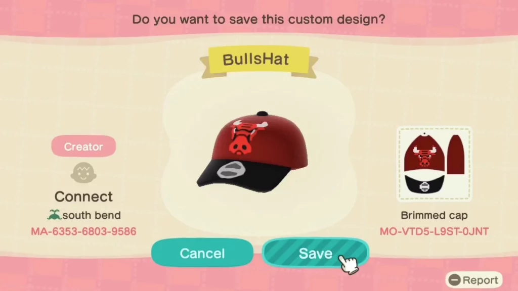 Animal Crossing Bulls Hat