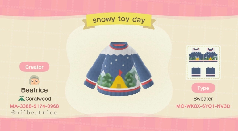 Animal Crossing Snowy Toy Day Sweater