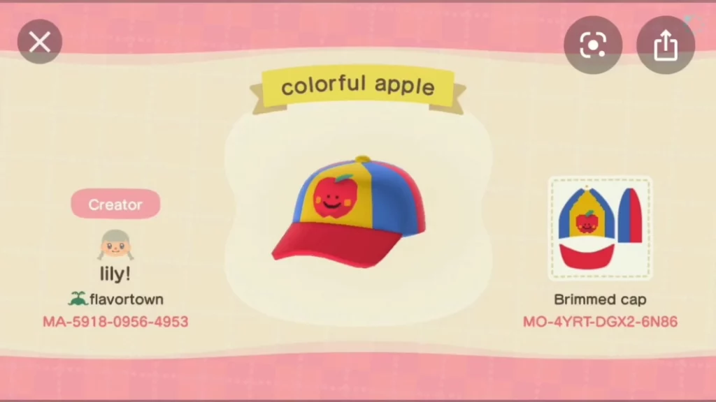 Animal Crossing Colorful Apple