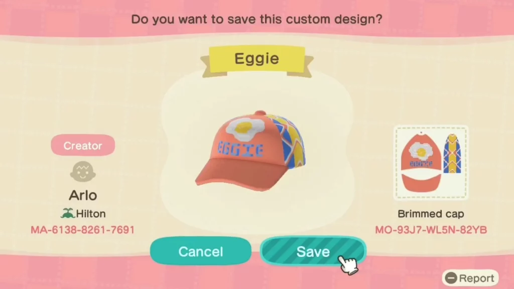 Animal Crossing Eggie Hat