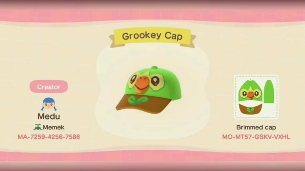 Animal Crossing Grookey Cap