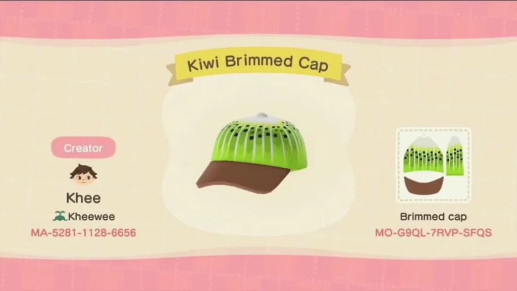 Animal Crossing Kiwi Brimmed Cap