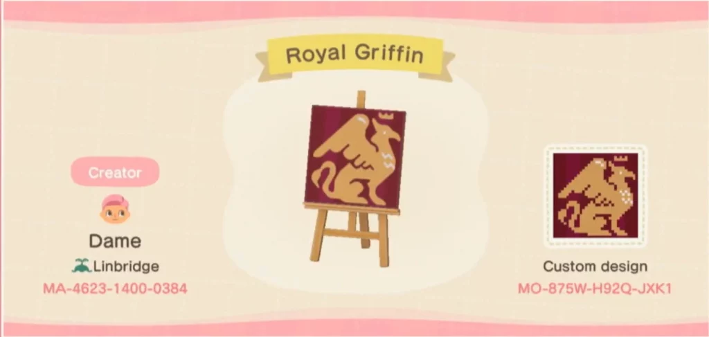Animal Crossing Royal Griffin